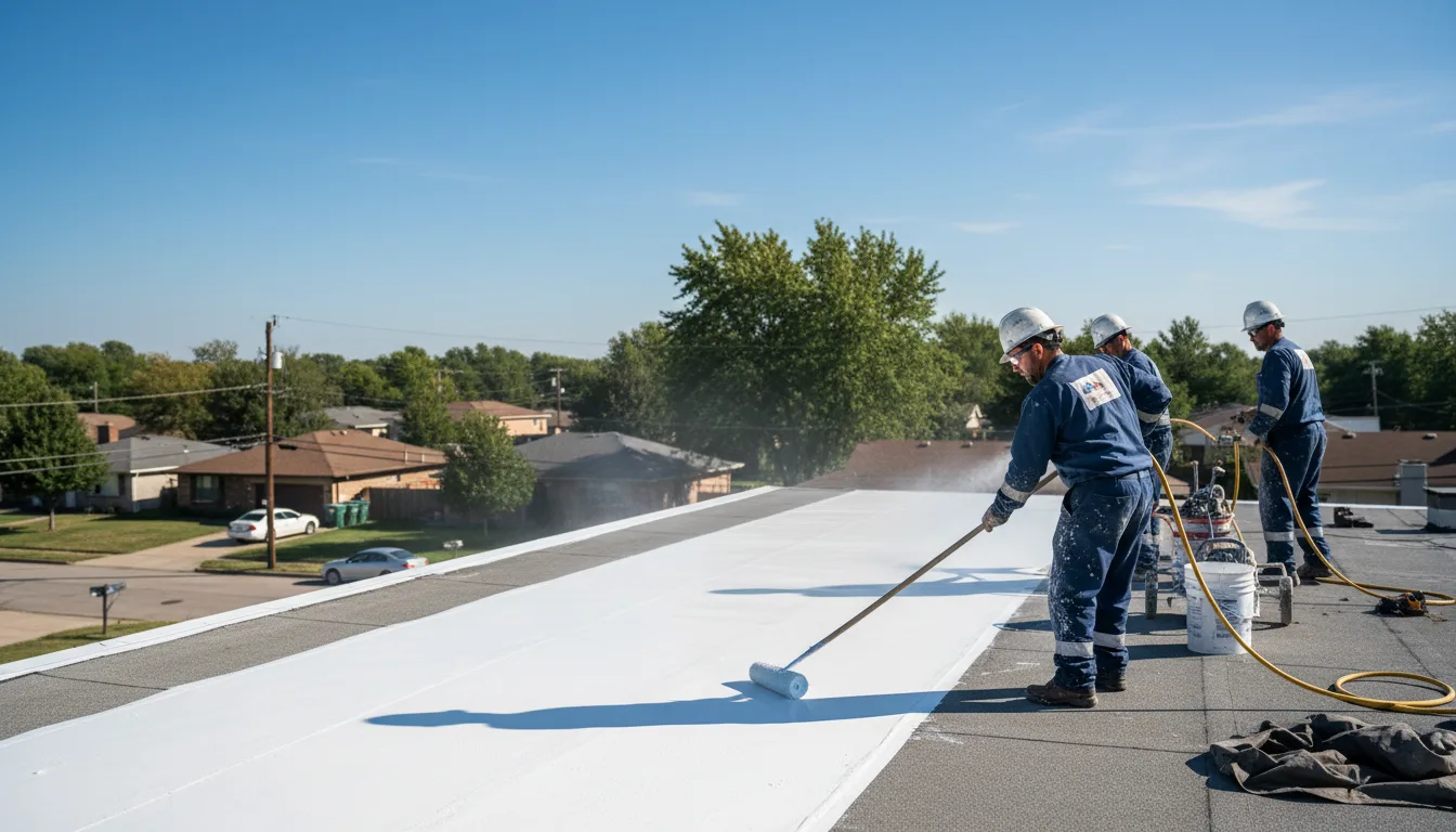 Commercial roof coating in Chase, KS near me